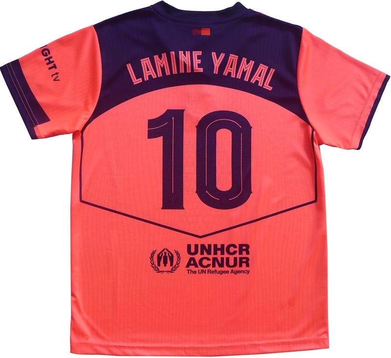 LeenBD Barca #10 Yamal 25/26 Third Kids Soccer Jersey Shirts Football Futbol Socks Set Youth Sizes - Image 3